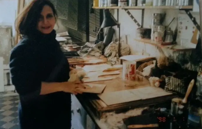 Amelia in her studio