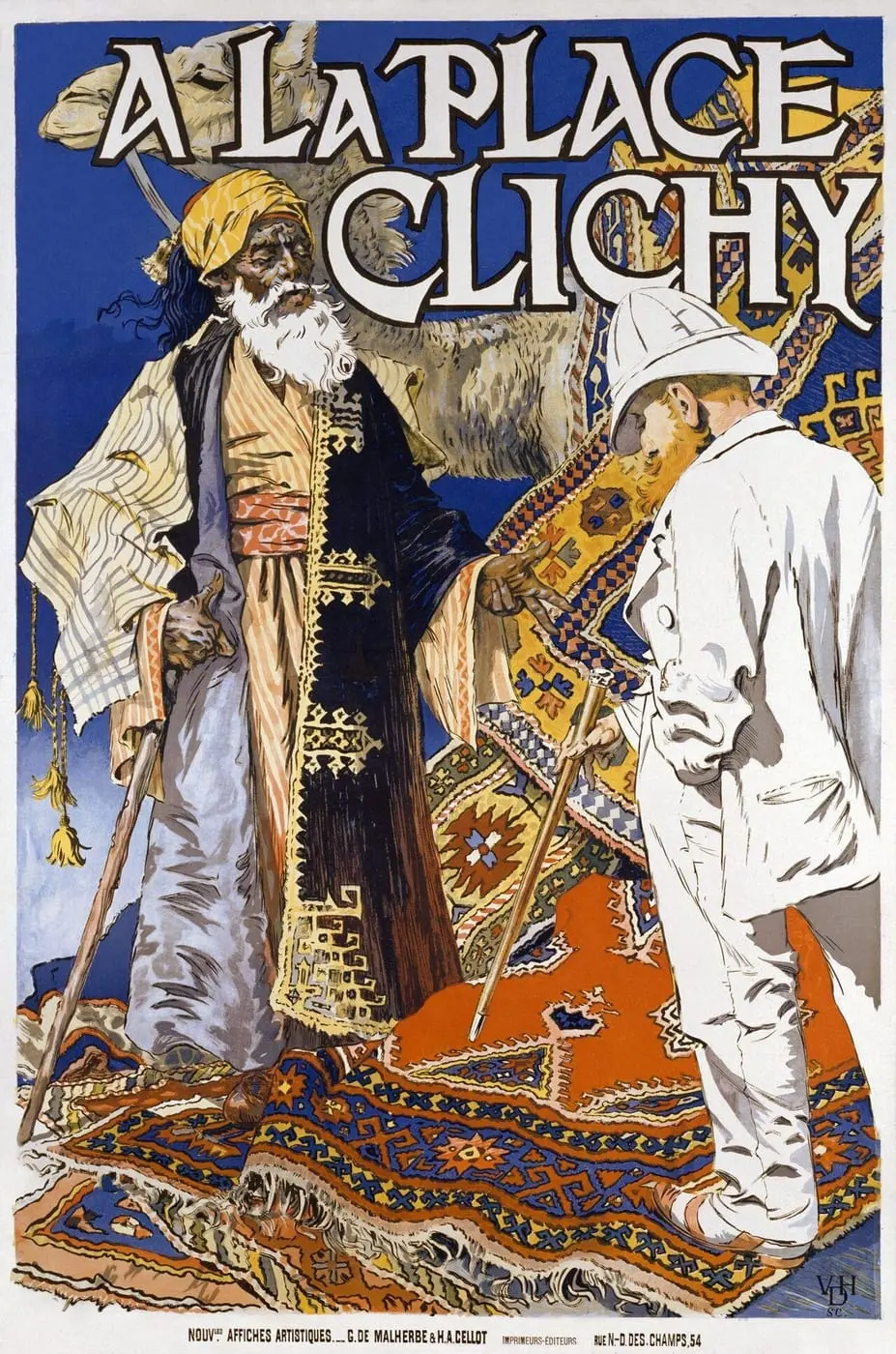 A La Place Clichy by Eugène Grasset, canvas print