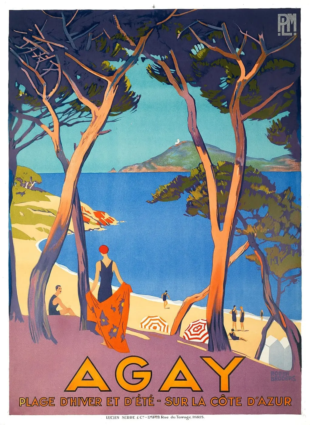 Agay by Roger Broders, canvas print