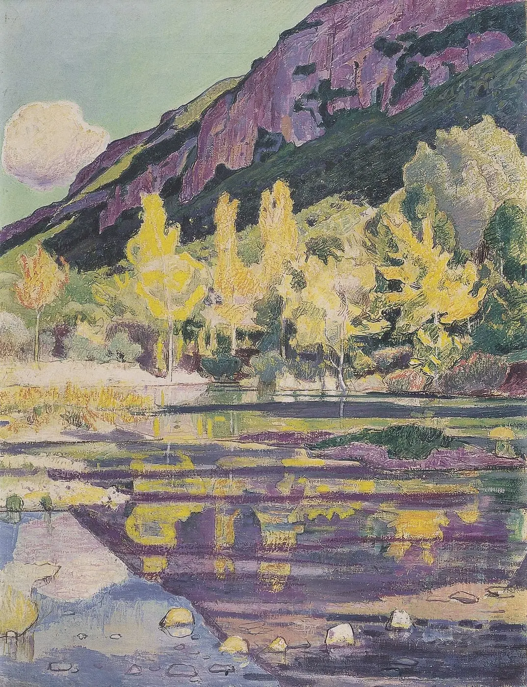 Am Fuss des Petit Salève by Ferdinand Hodler, canvas print