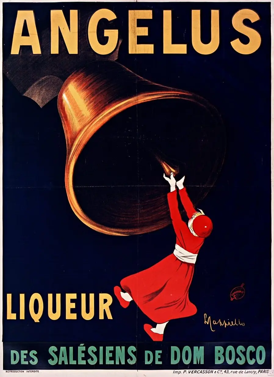 Angelus liqueur des Salésiens de dom Bosco by Leonetto Cappiello, canvas print