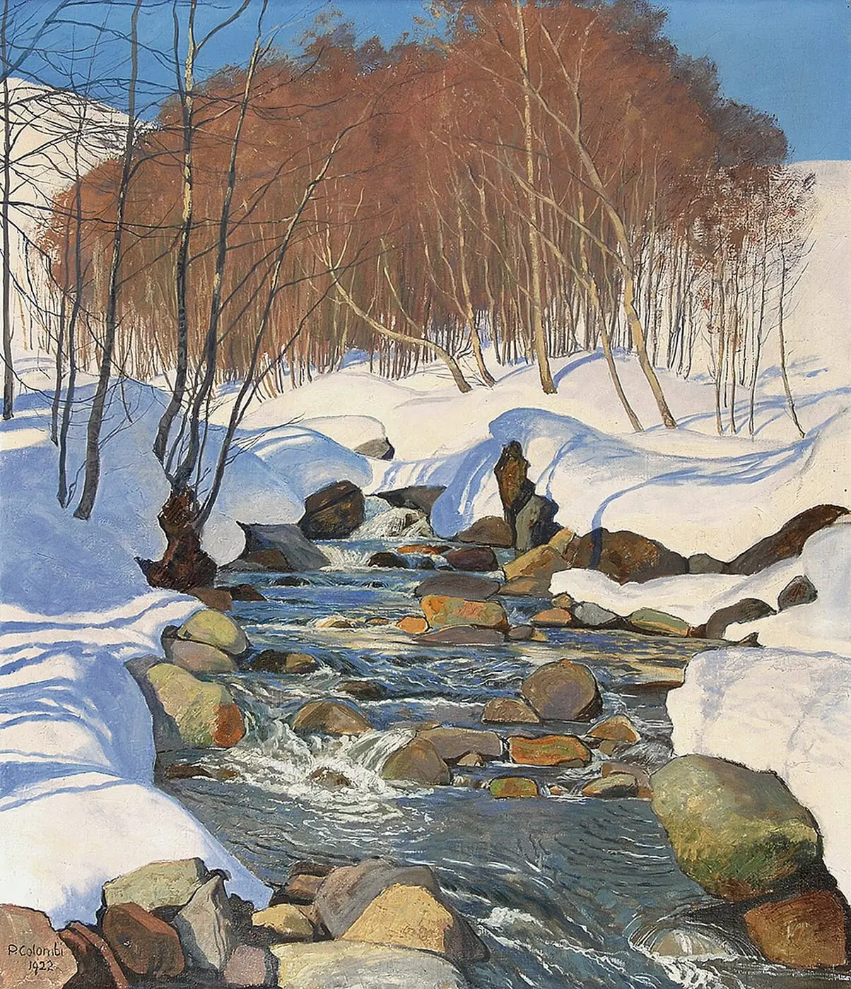 Bach bei Grindelwald by Plinio Colombi, canvas print
