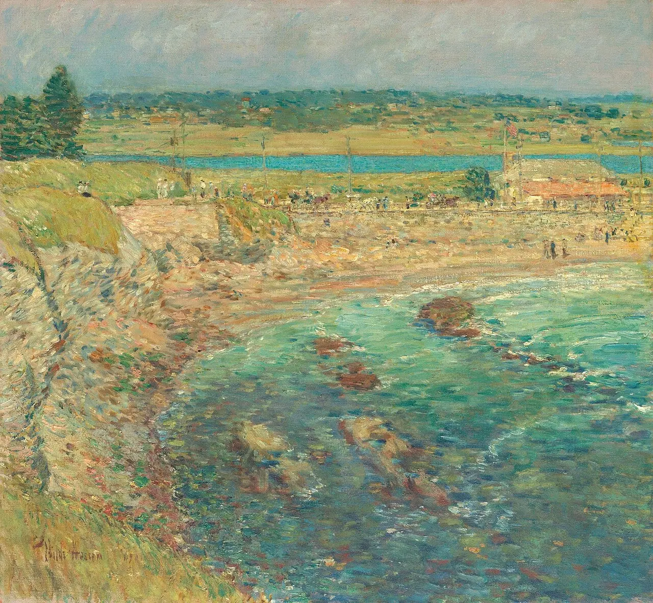 Bailey's Beach, Newport, R.I by Childe Hassam, canvas print