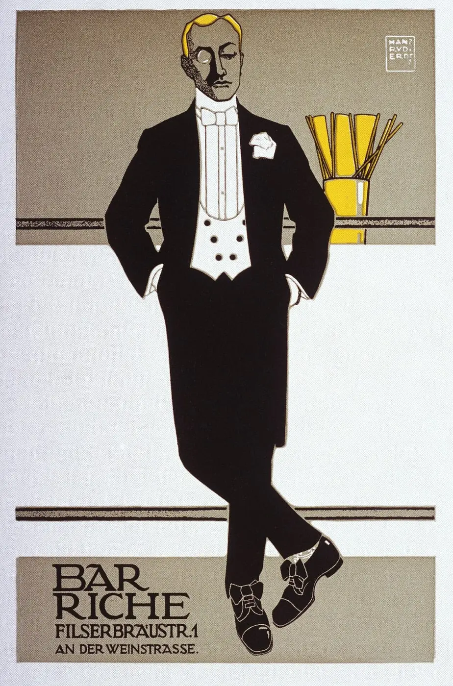 Bar Riche by Hans Rudi Erdt, canvas print
