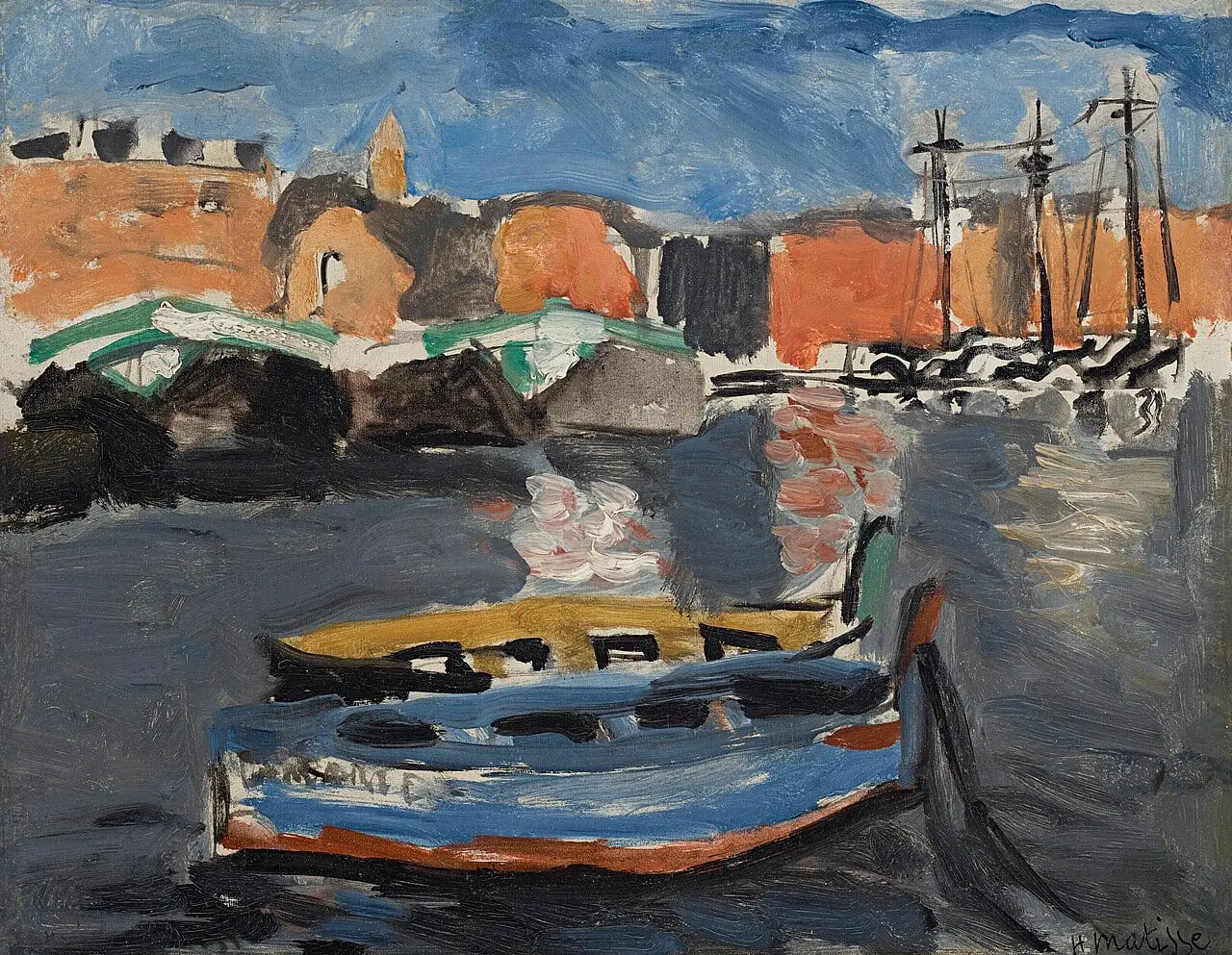 Bateau camouflé au port de Marseille by Henri Matisse, canvas print