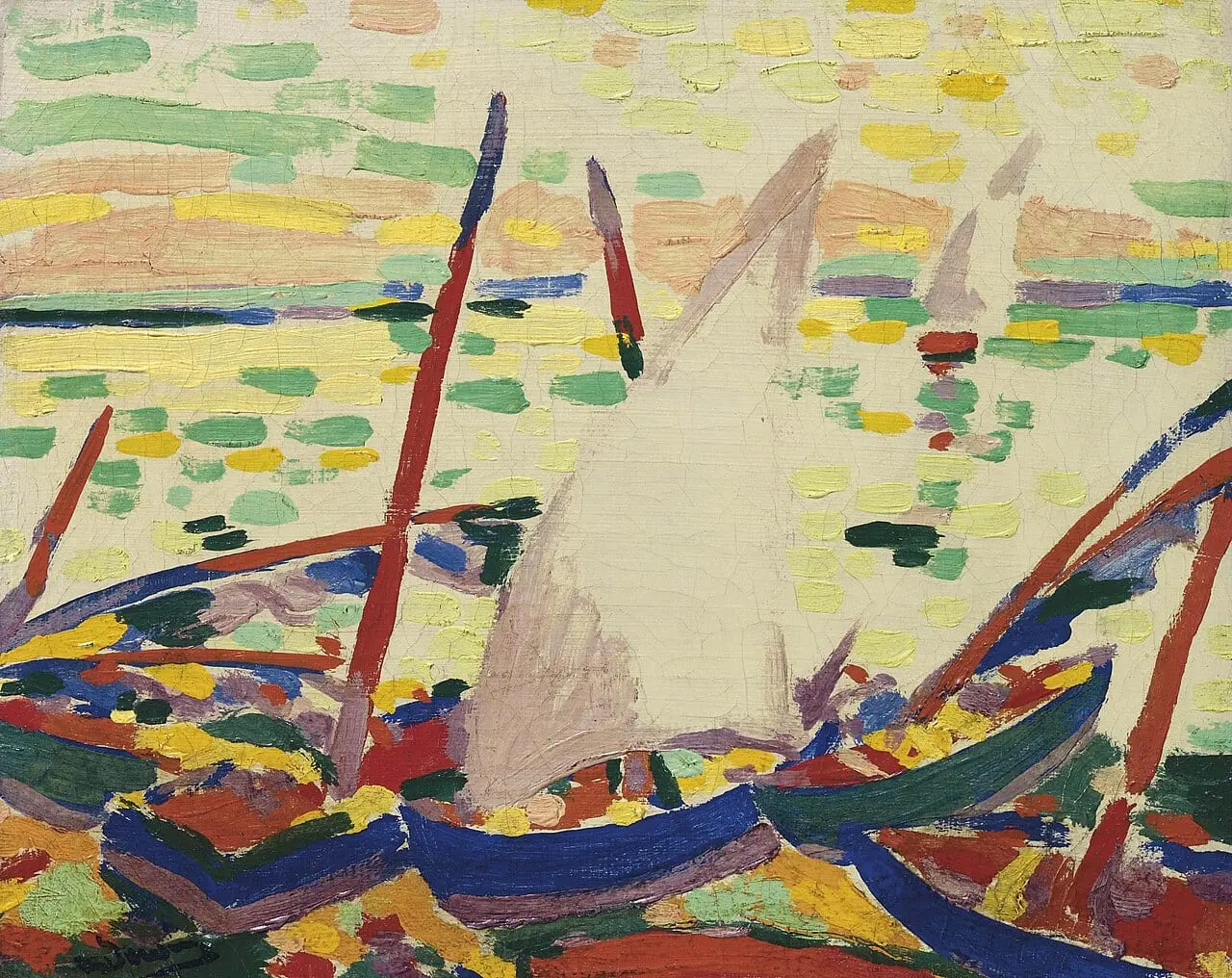 Bateaux sur la plage à Collioure by André Derain, canvas print