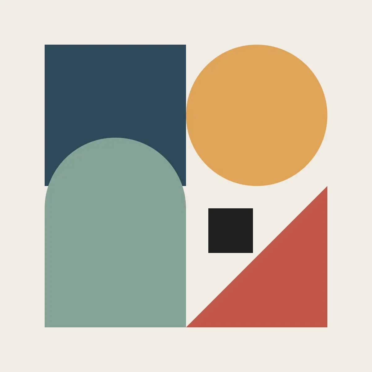 Bauhaus Blocks by Amelia Studio, canvas print