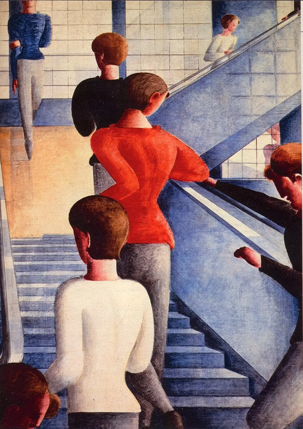 Bauhaustreppe by Oskar Schlemmer, canvas print