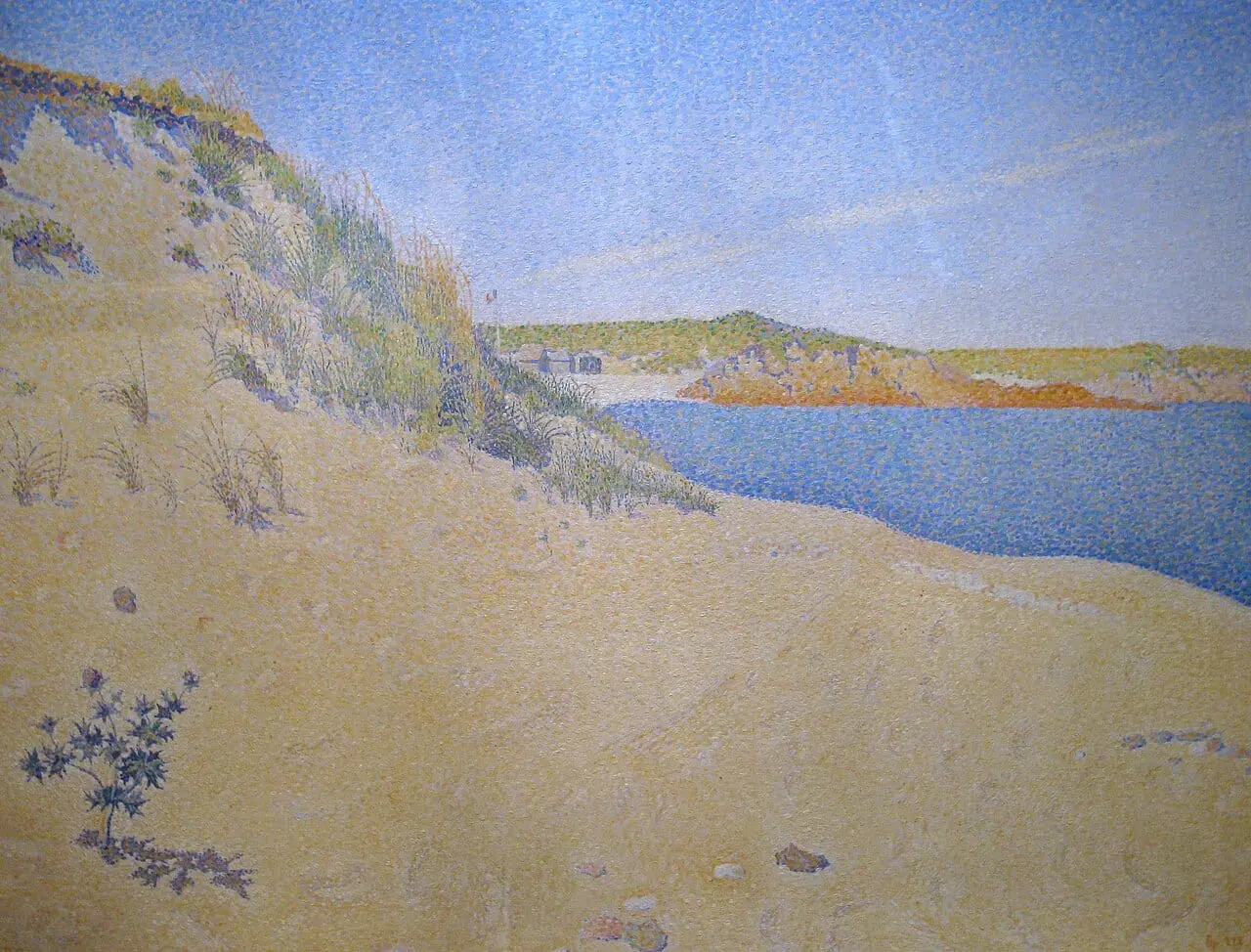 Beach at Saint-Briac IMG by Paul Signac, canvas print