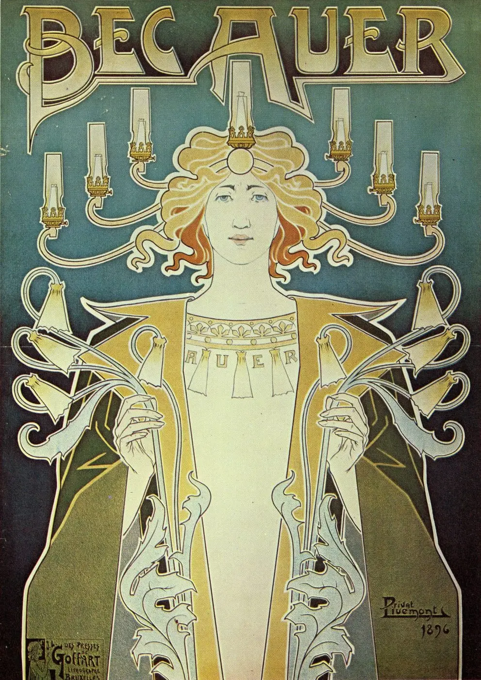 Bec Auer by Henri Privat-Livemont, canvas print
