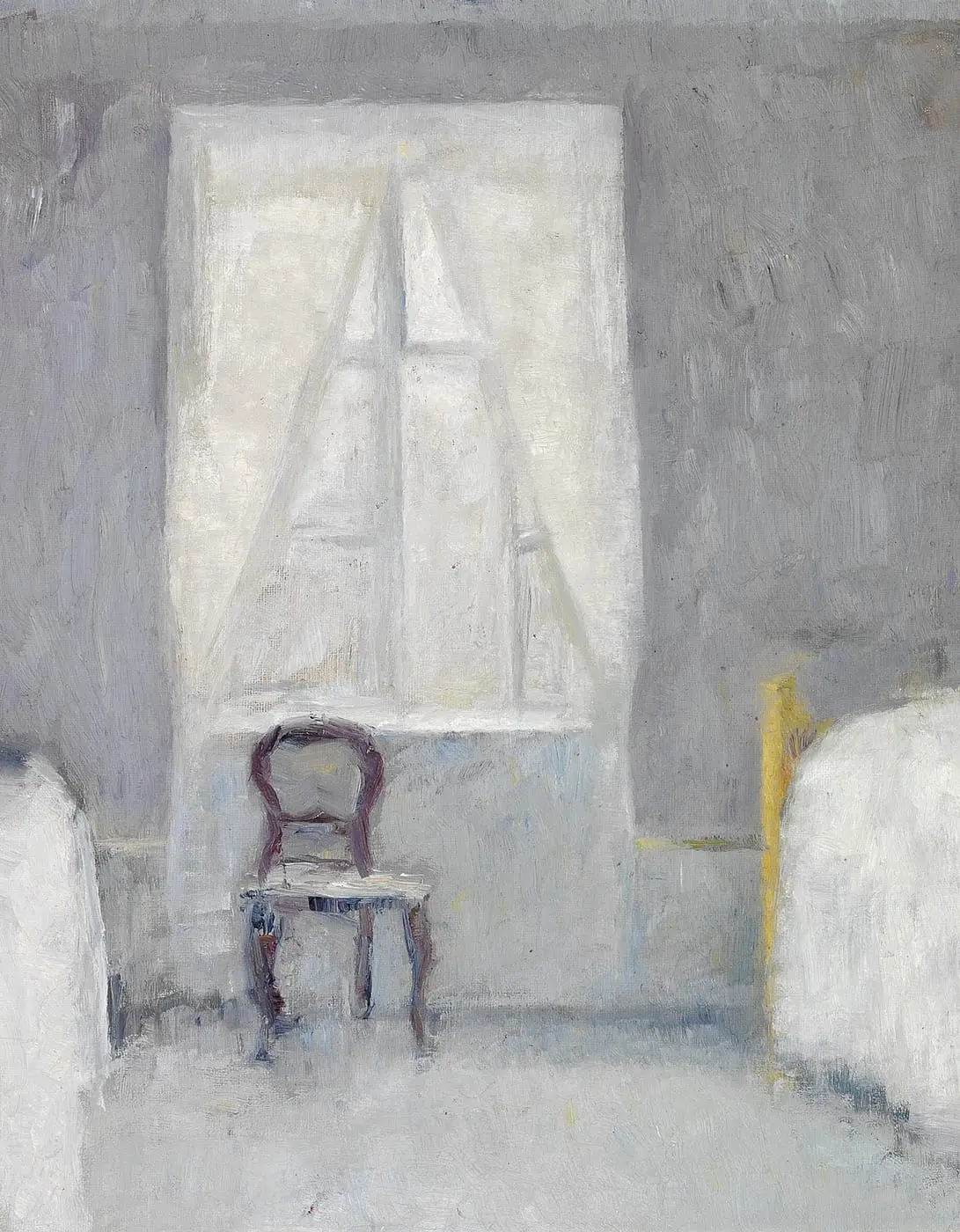 Bedroom (study) by Vilhelm Hammershøi, canvas print