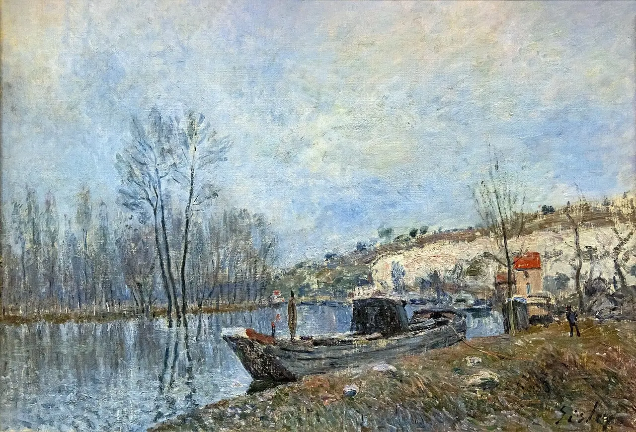 Bemberg Fondation, Les bords du loing vers Moret by Alfred Sisley, canvas print