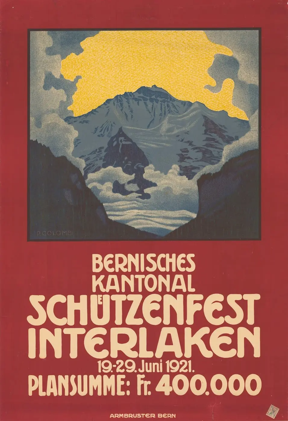 Bernisches Kantonal Schützenfest Interlaken by Plinio Colombi, canvas print