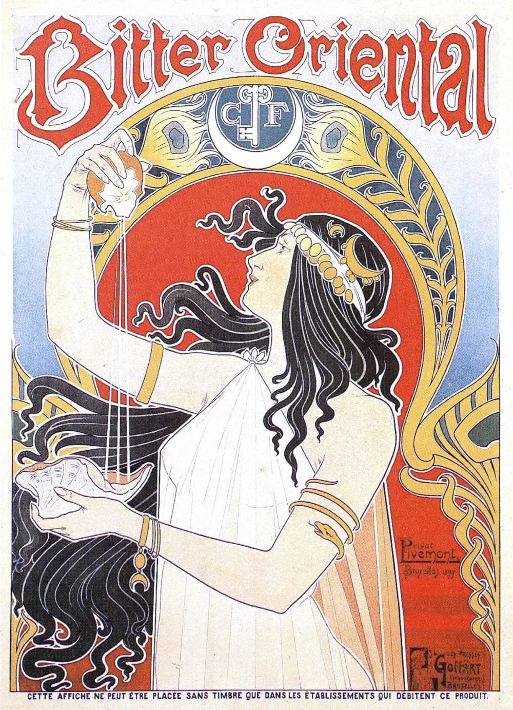 Bitter Oriental by Henri Privat-Livemont, canvas print