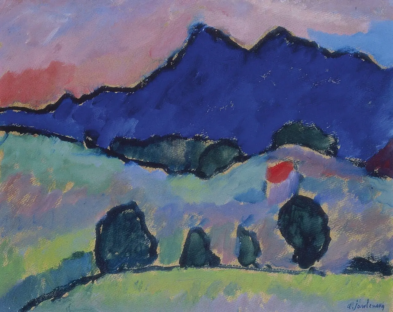 Blauer Berg by Alexej von Jawlensky, canvas print