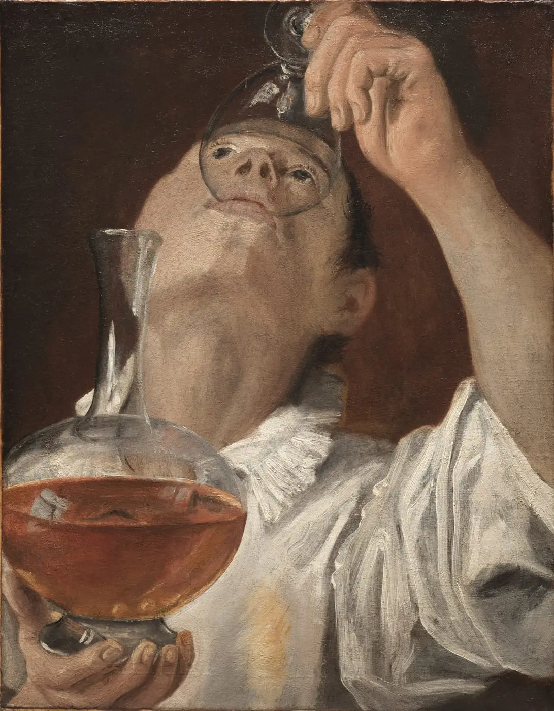 Boy Drinking by Annibale Carracci, canvas print