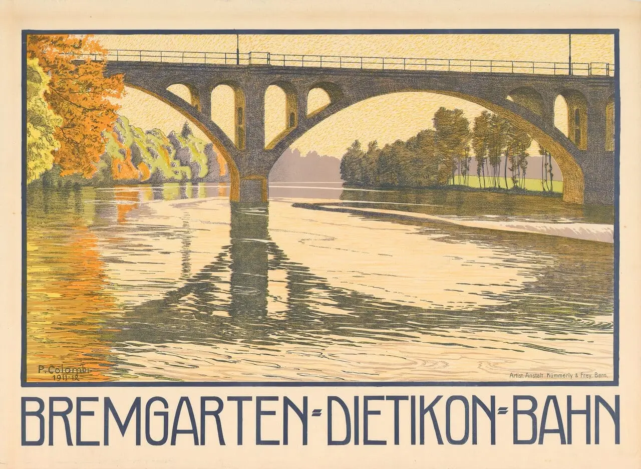 Bremgarten-Dietikon-Bahn by Plinio Colombi, canvas print