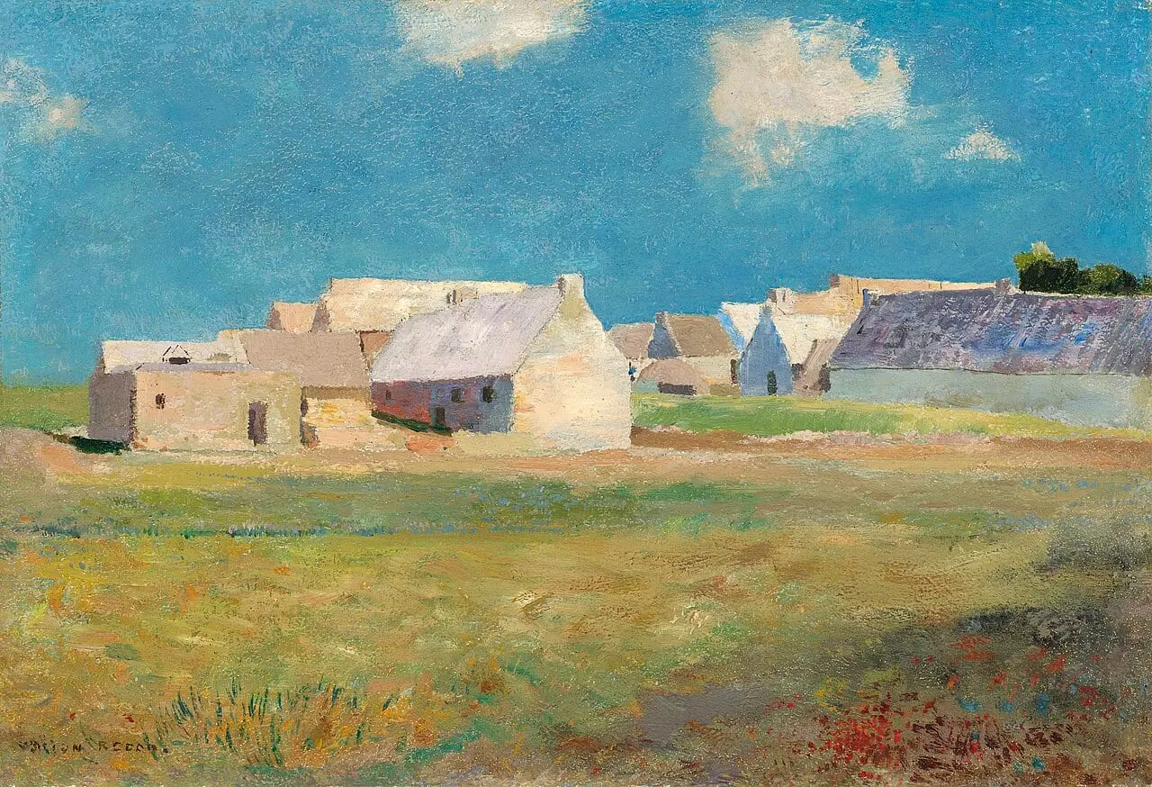 Breton Village by Odilon Redon, canvas print