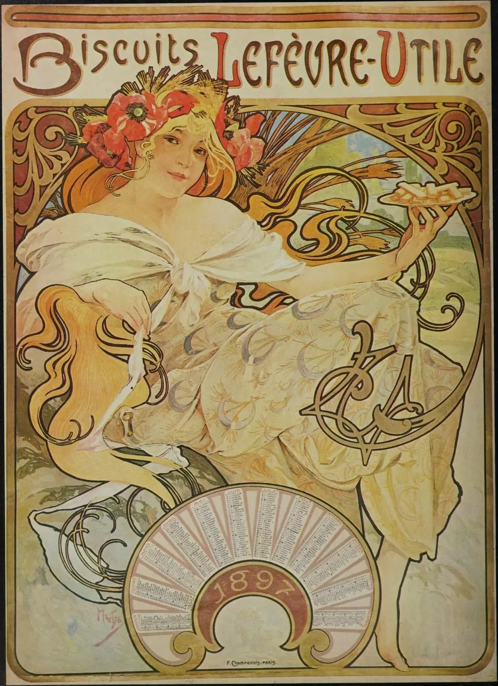 Bridges, C05 by Alphonse Mucha, canvas print