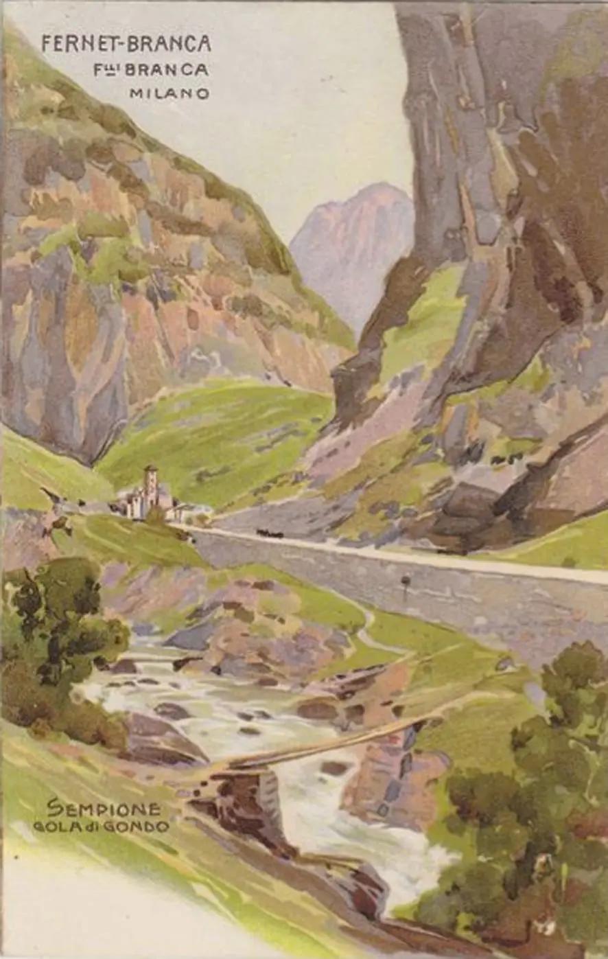 Briga-svizzera-gole-di-gondo by Leopoldo Metlicovitz, canvas print