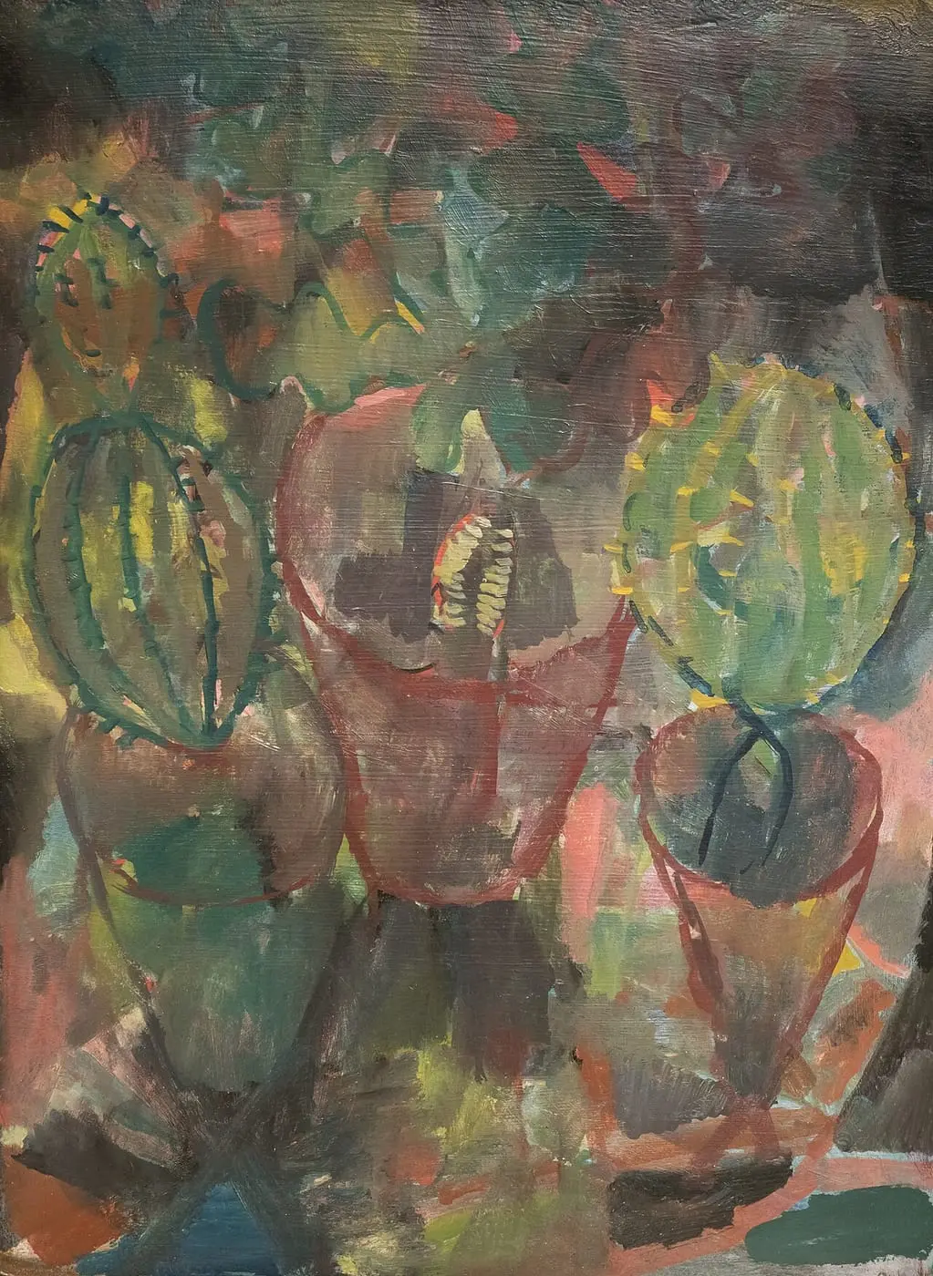 Cacti by Paul Klee, canvas print