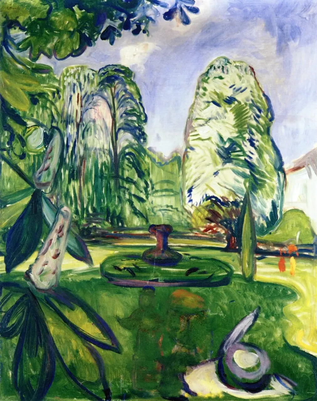 Chestnut Trees by Edvard Munch, canvas print