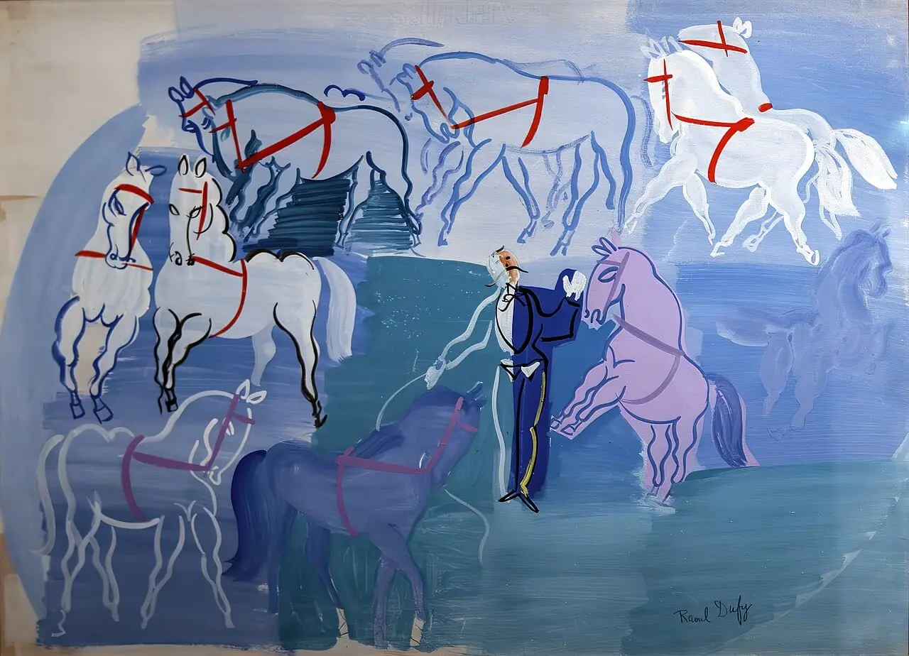 Chevaux de cirque by Raoul Dufy, canvas print