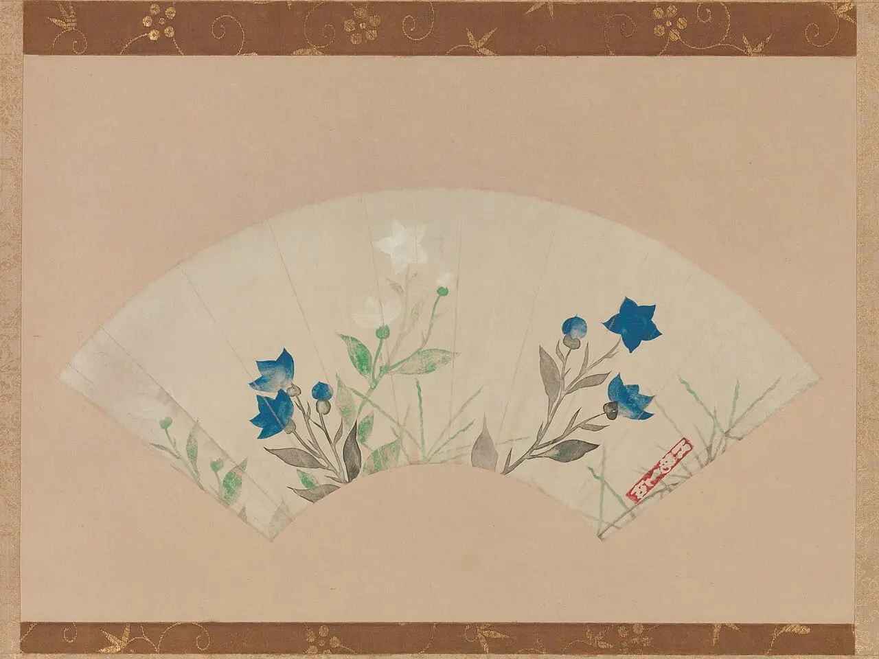 Chinese Bellflowers by Ogata Kōrin, canvas print