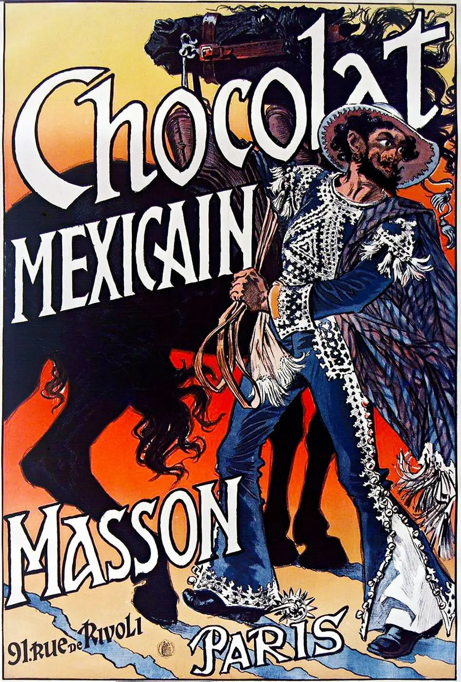 Chocolat Mexicain, Paris by Eugène Grasset, canvas print