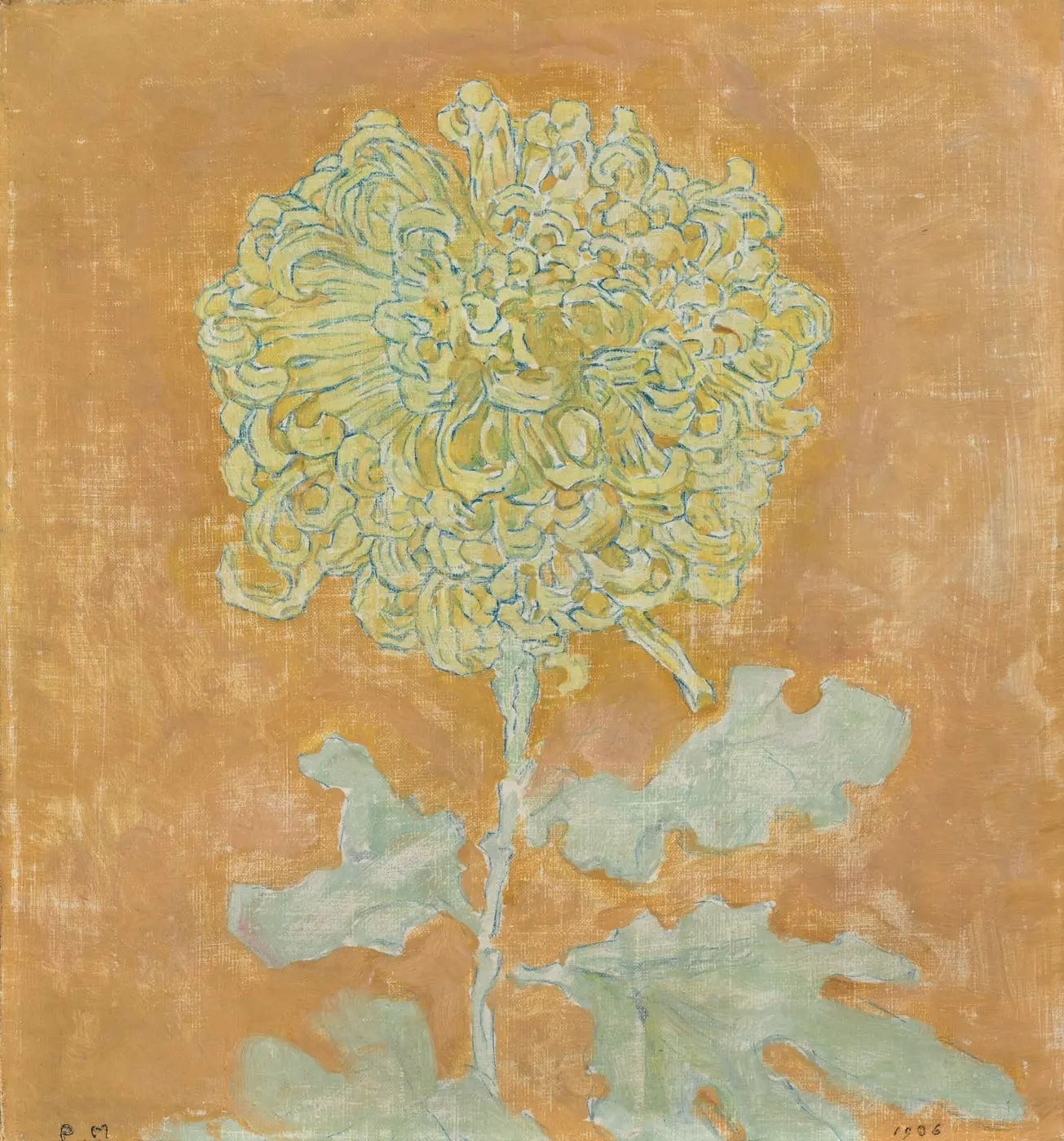 Chrysanthemum by Piet Mondrian, canvas print