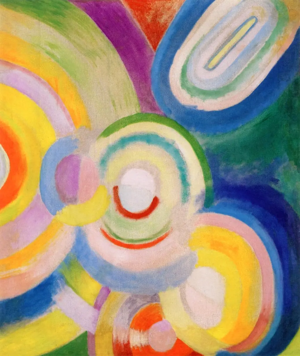 Colored Discs by Robert Delaunay, canvas print