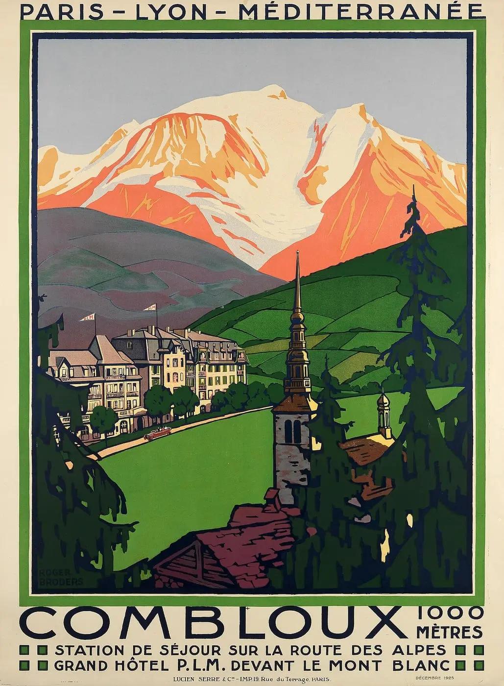 Combloux by Roger Broders, canvas print