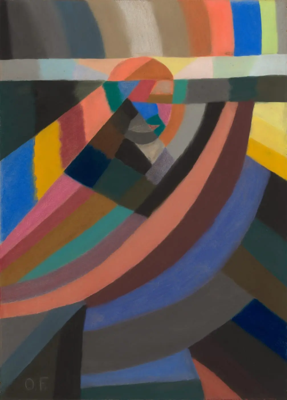 Composition by Otto Freundlich, canvas print