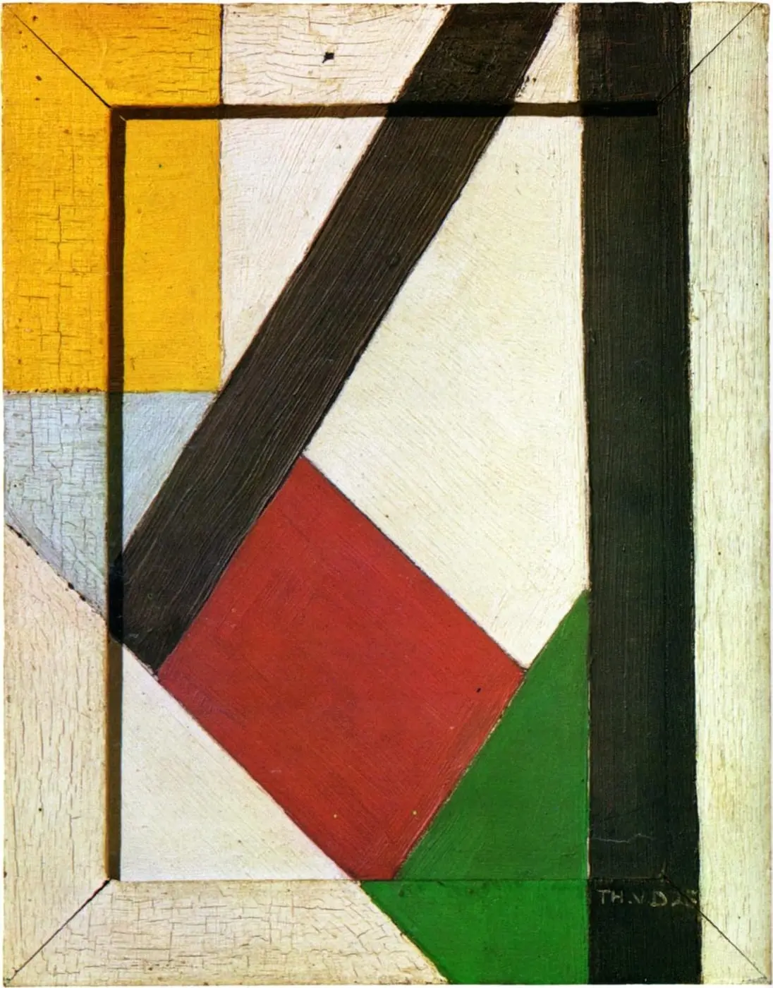 Composition by Theo van Doesburg, canvas print