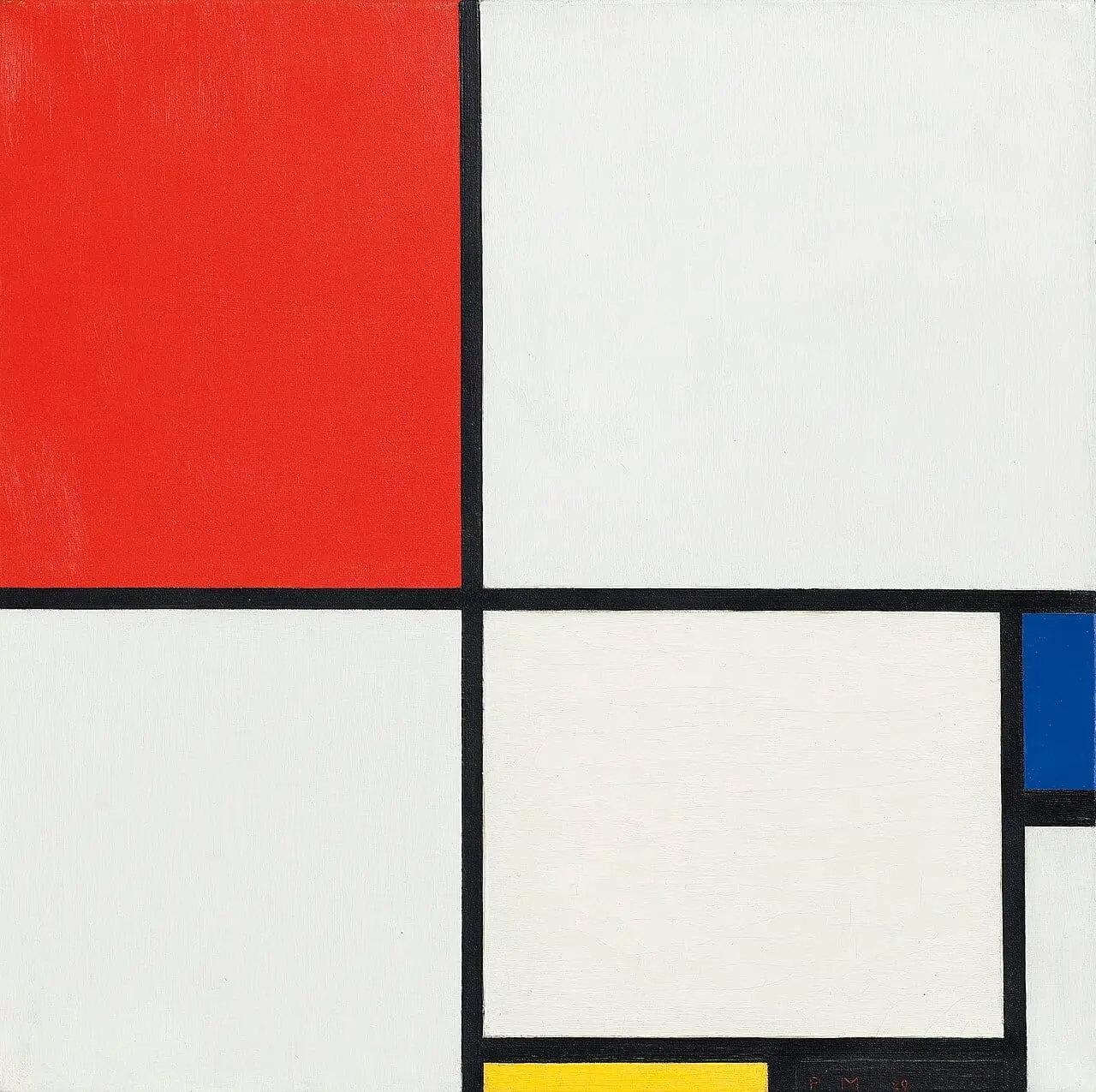 Composition No. III, with red, blue, yellow and black by Piet Mondrian, canvas print
