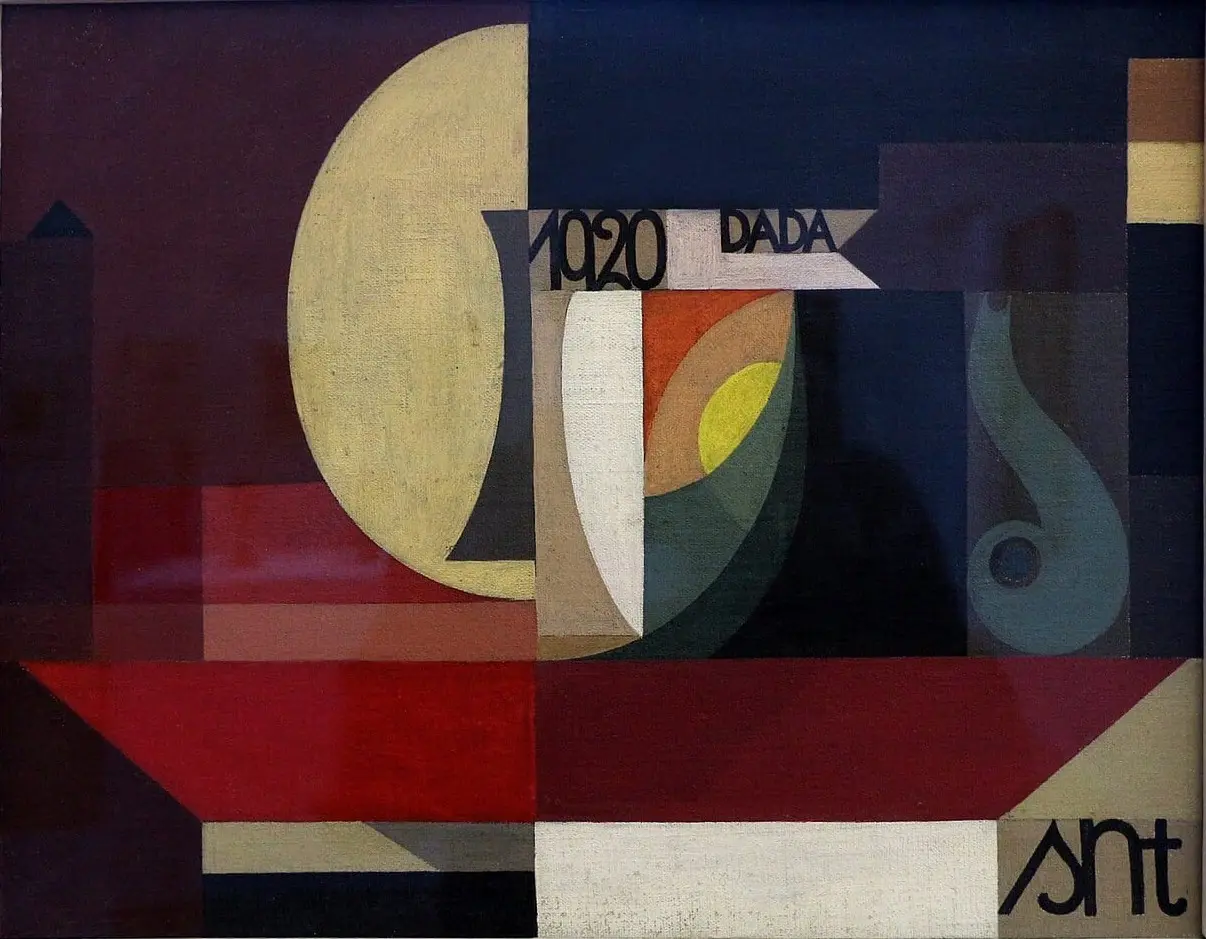 Composizione dada (tsta con piatto) by Sophie Taeuber-Arp, canvas print