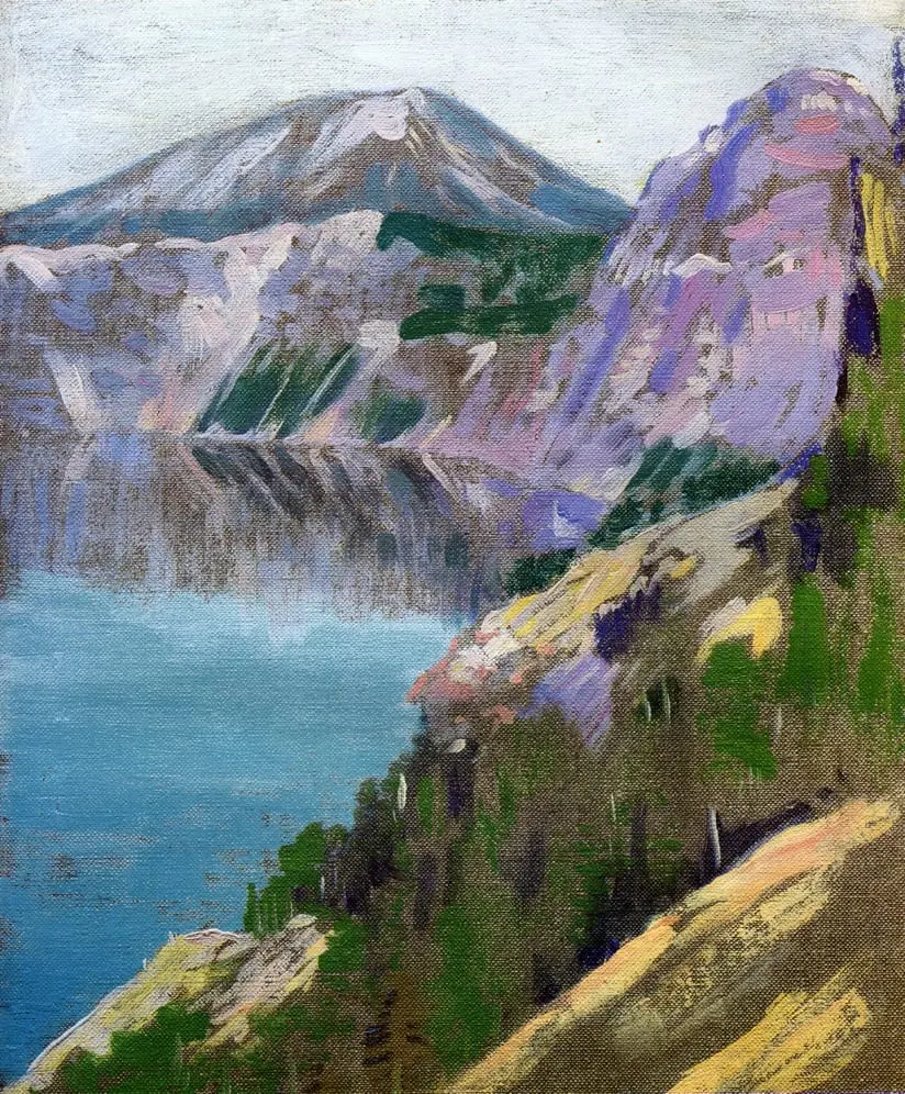 Crater Lake by Arthur Wesley Dow, canvas print