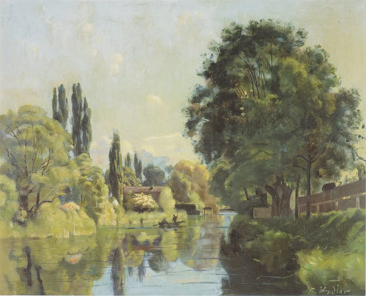 Der Aarekanal bei Thun by Ferdinand Hodler, canvas print