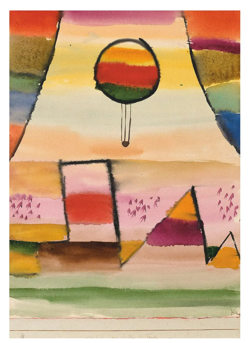 Der Ballon im Fenster by Paul Klee, canvas print