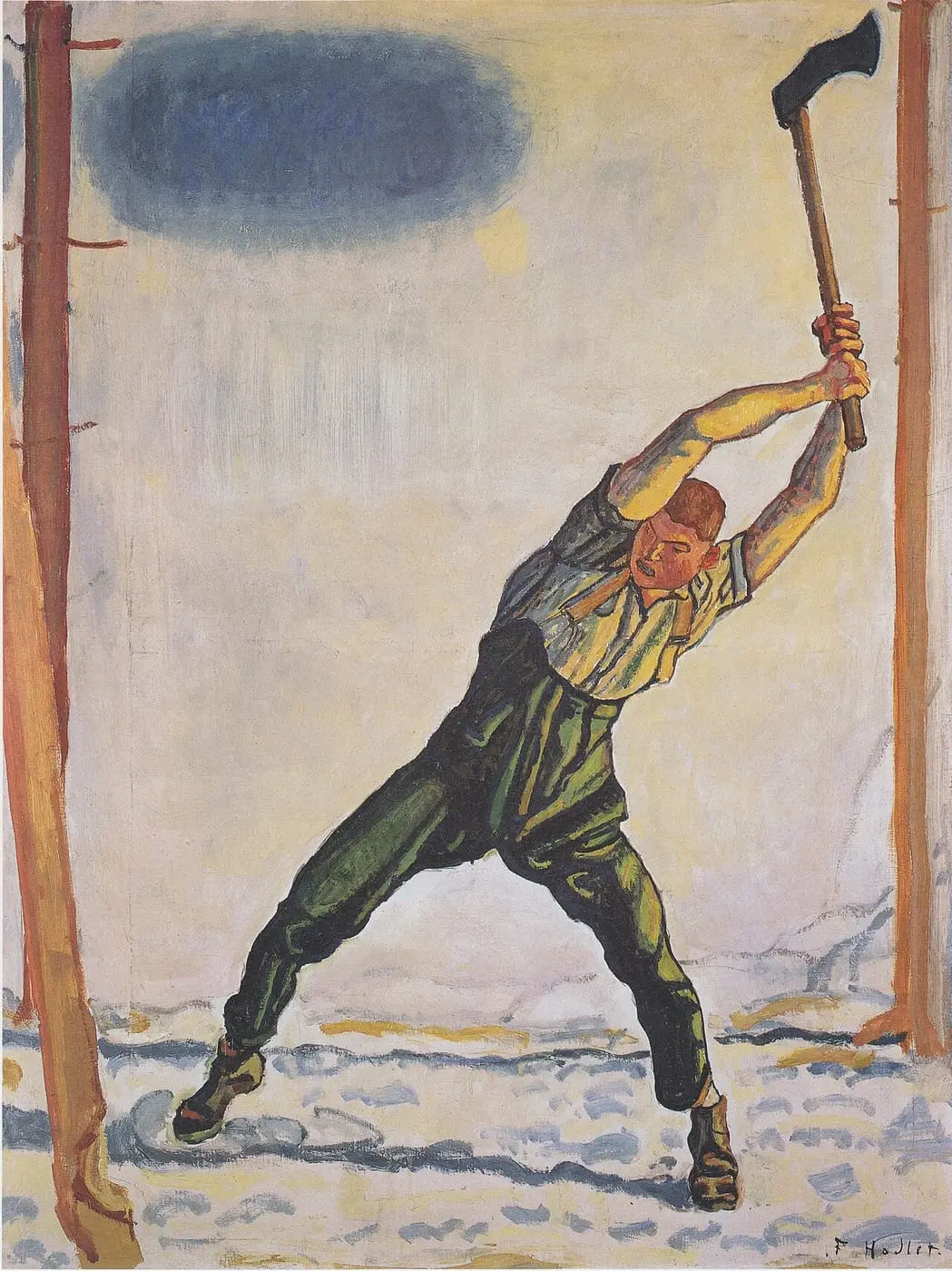 Der Holzfäller by Ferdinand Hodler, canvas print