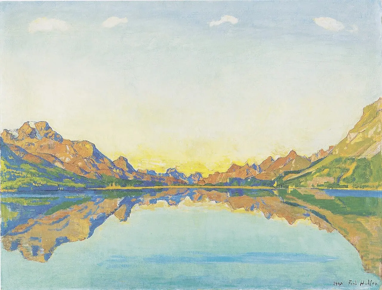 Der Silvaplanersee im Herbst by Ferdinand Hodler, canvas print