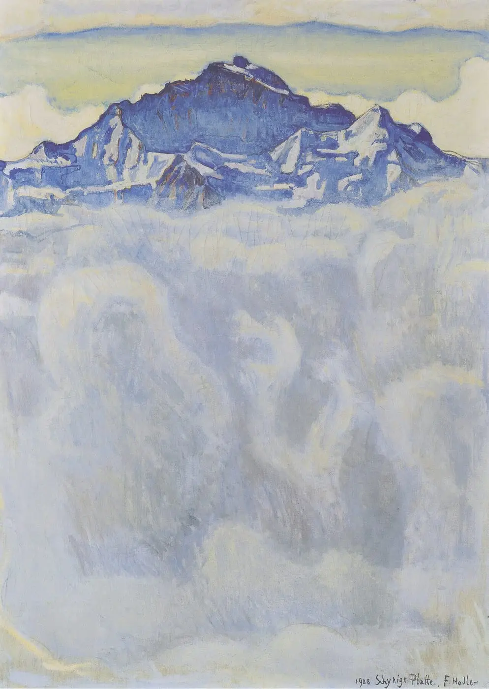 Die Jungfrau über dem Nebelmeer by Ferdinand Hodler, canvas print