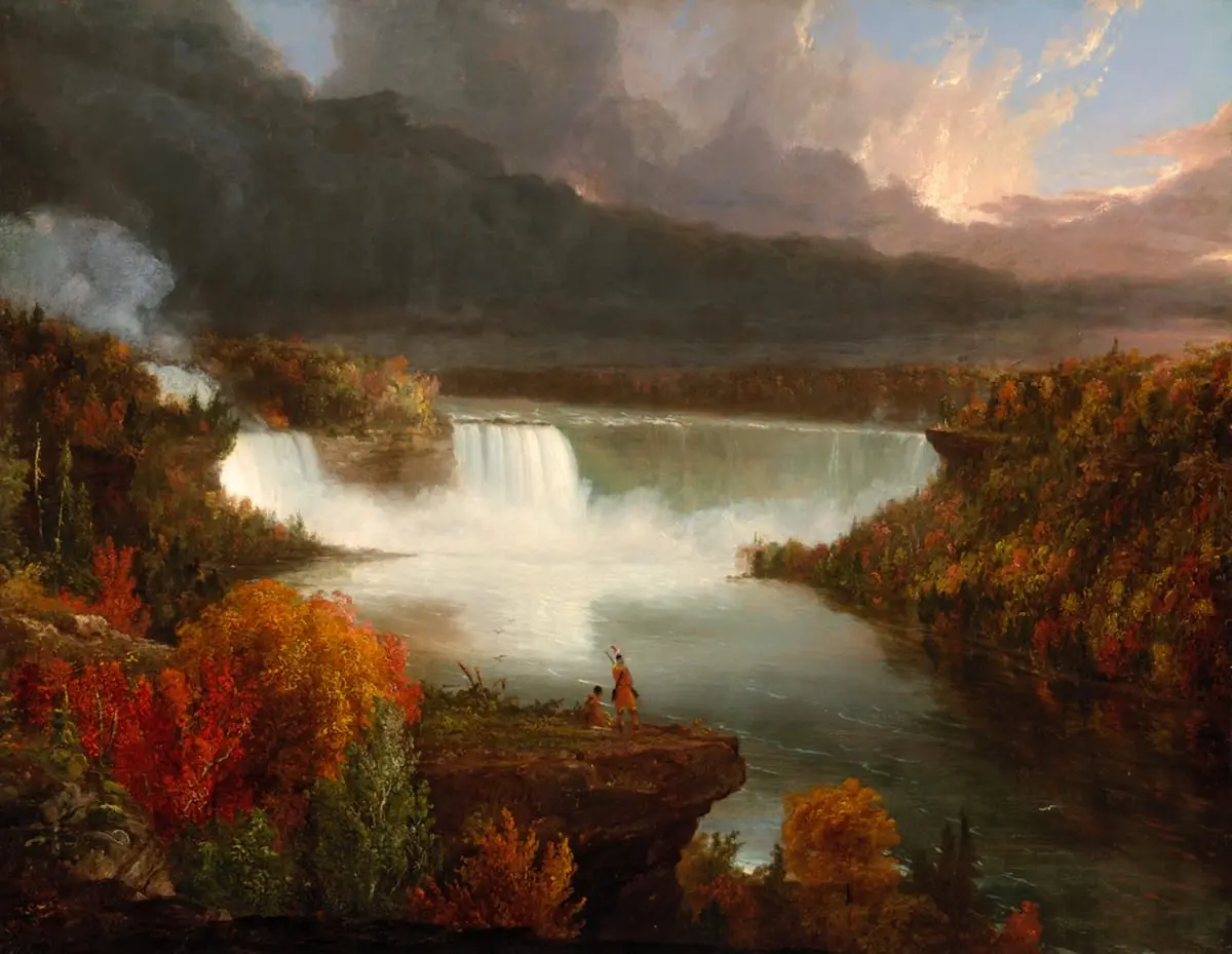 Distant View of Niagara Falls by Thomas Cole, canvas print