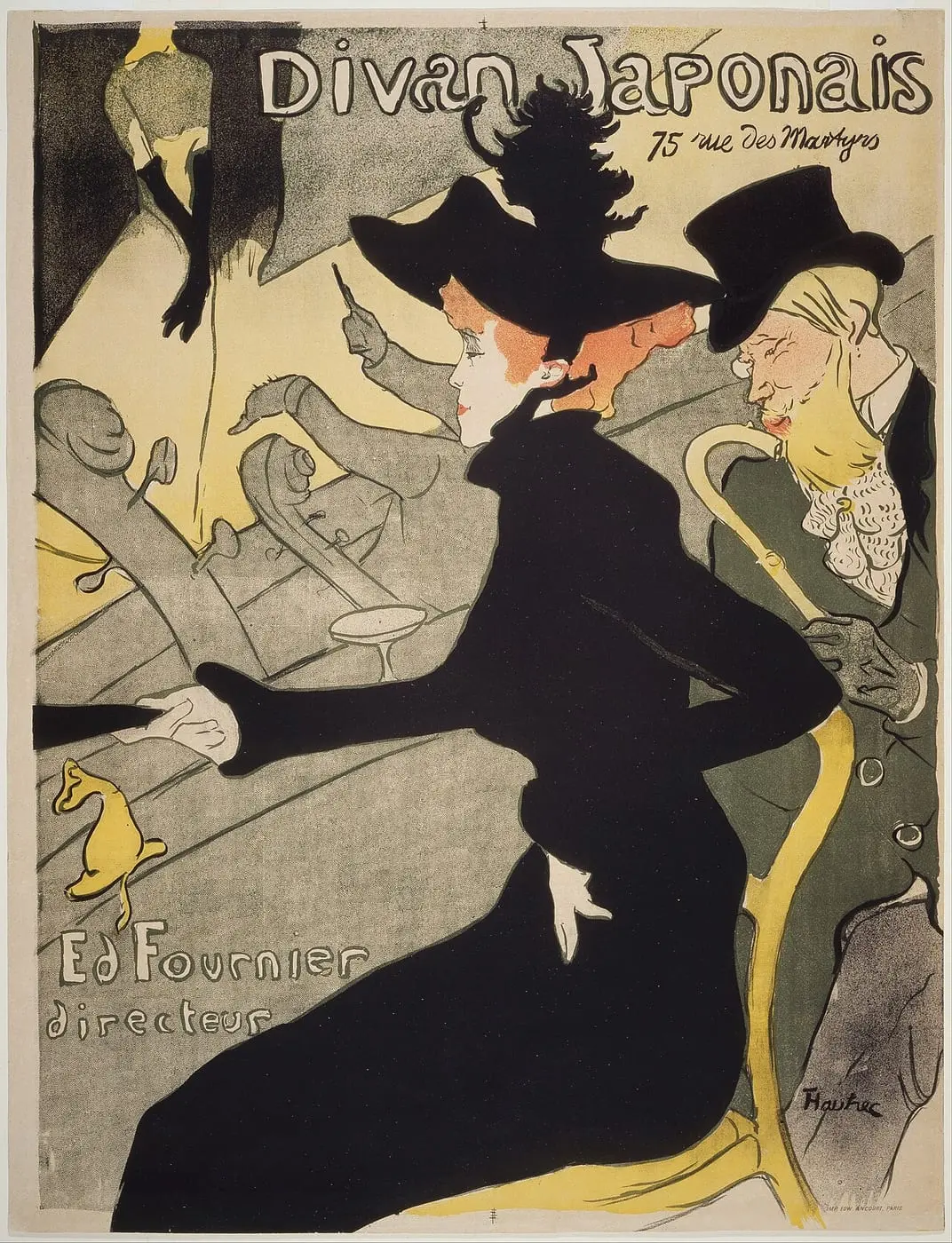 Divan Japonais by Henri de Toulouse-Lautrec, canvas print
