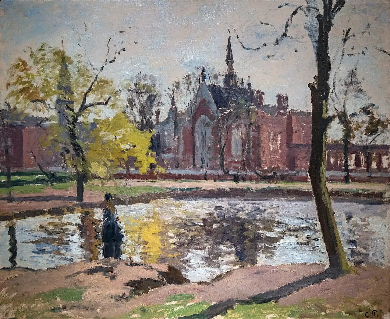 Dulwich College, London by Camille Pissarro, canvas print