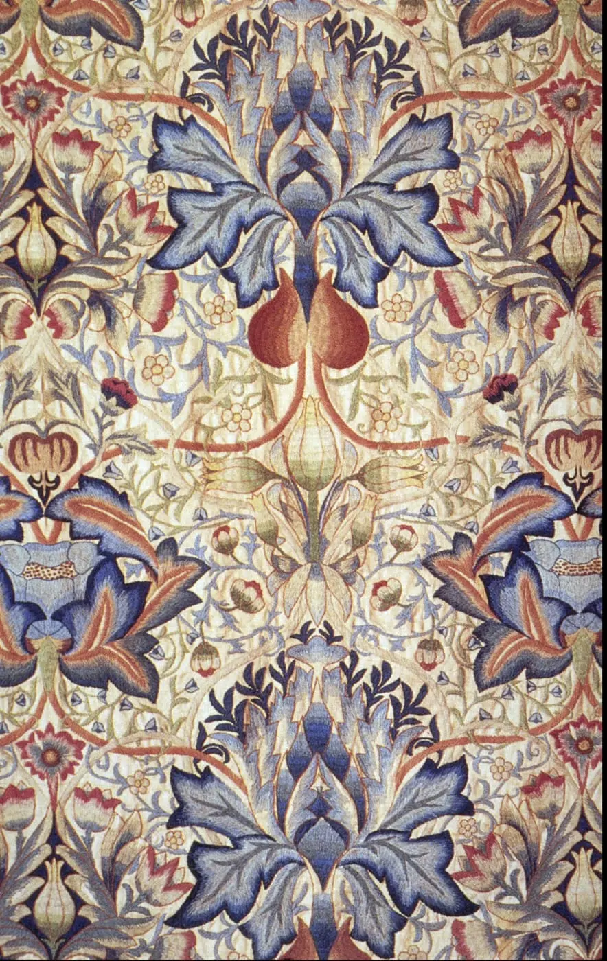 Embroidered Panel and Company by William Morris, canvas print