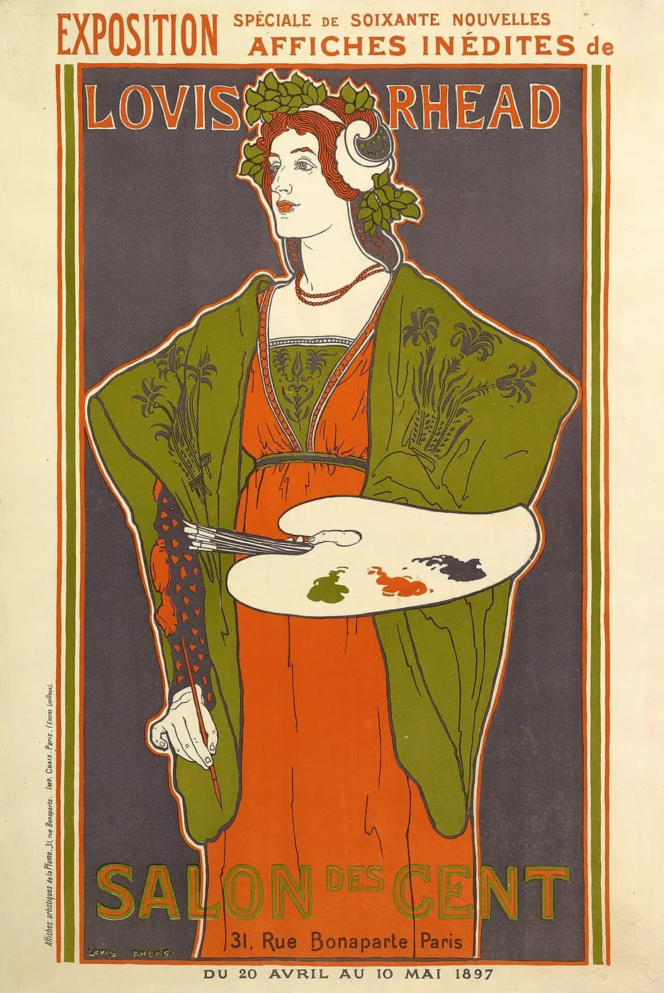 Exposition spéciale de soixante nouvelles affiches inédites de by Louis Rhead, canvas print