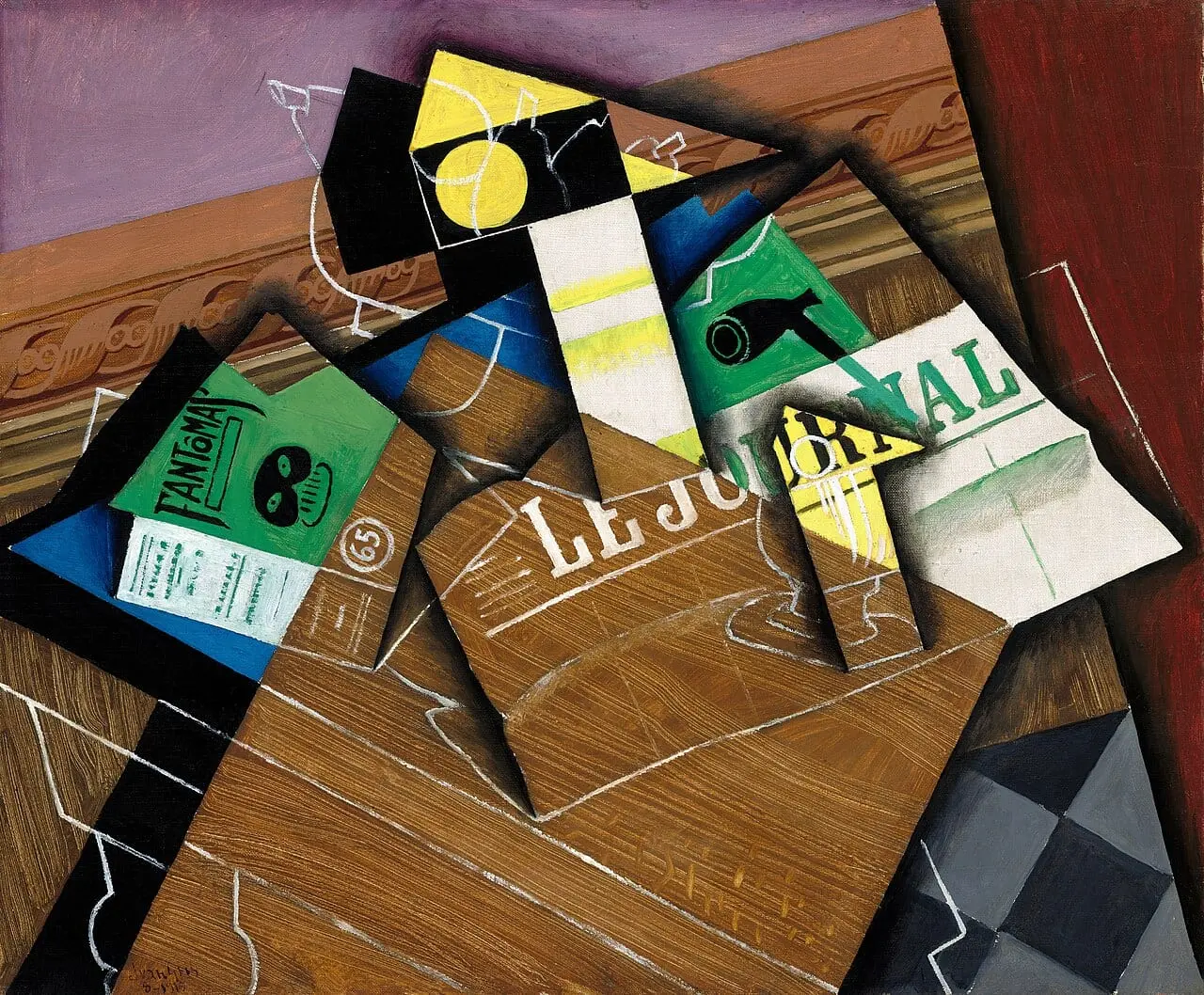 Fantômas by Juan Gris, canvas print