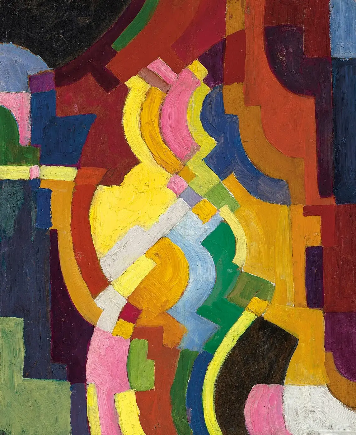 Farbige Formen III by August Macke, canvas print