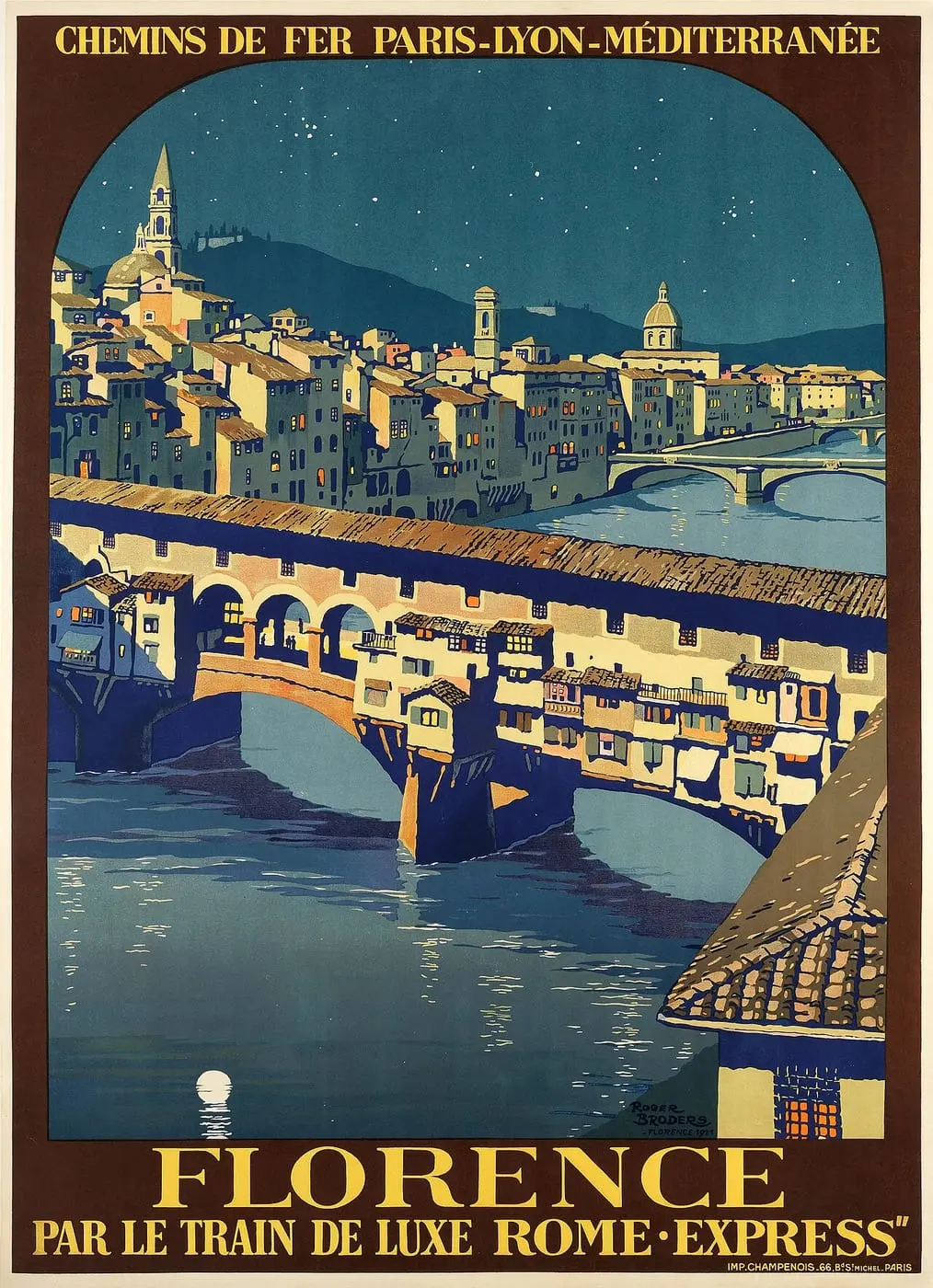 Florence by Roger Broders, canvas print